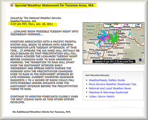 Weather Alerts for Tacoma and Greater Puget Sound Region